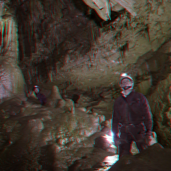 Foto anaglifiche della grotta Regina e della Alex